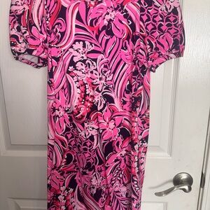 Floral Pink and Purple Women's Dress